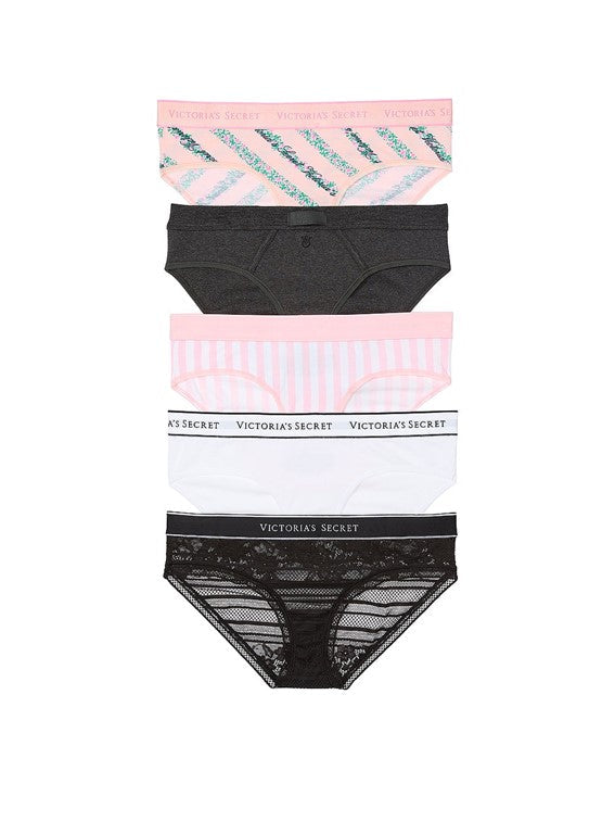 Panties de algodón estilo bikini con cintura de elástico con logo by Victoria's Secret