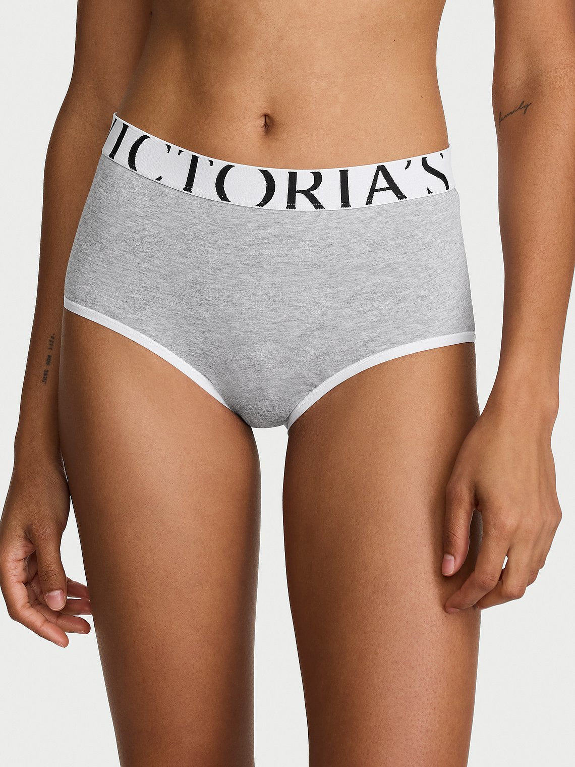 Panties de algodón de cintura alta estilo bikini y elástico con logo by Victoria's Secret