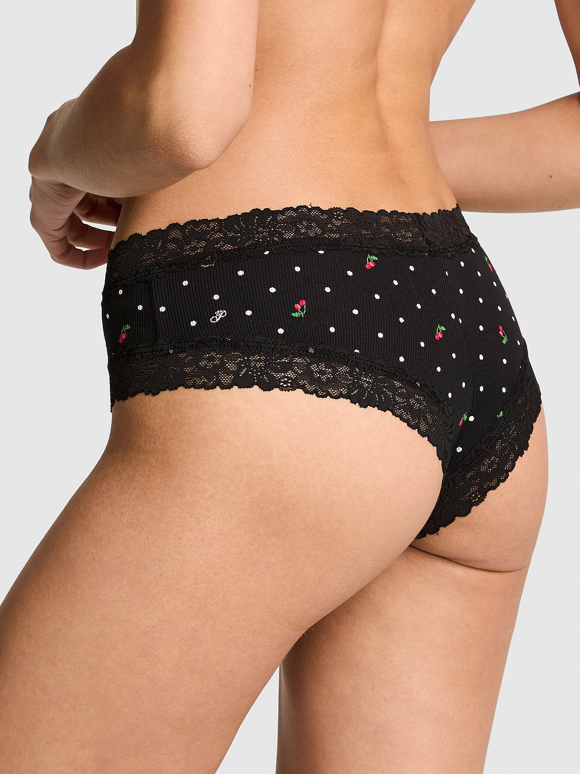 Cheeky de algodón con ribete de encaje Pink - Victoria's Secret