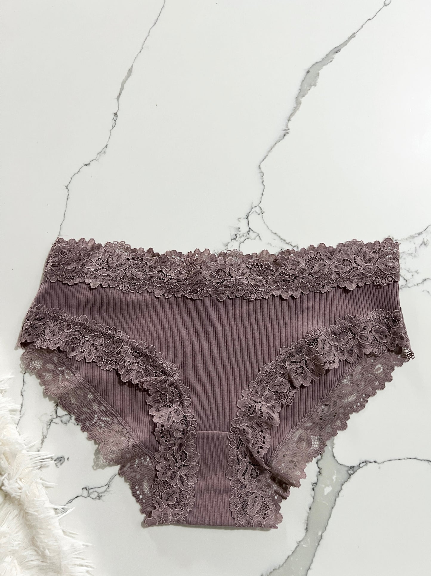 FINETOO Cacheteros de algodón con ribete de encaje