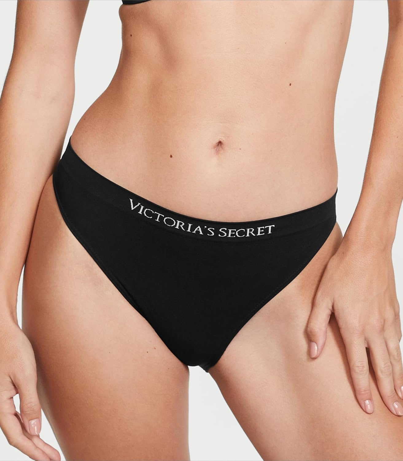 Panty de algodón elástico pierna alta tipo bikini Victoria’s Secret