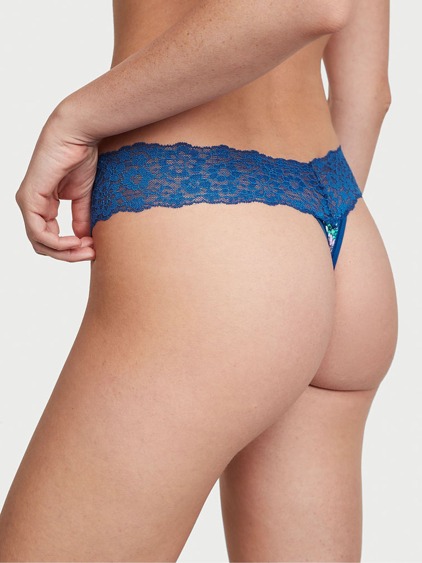 Tanga de algodón con cintura de encaje by Victoria's Secret