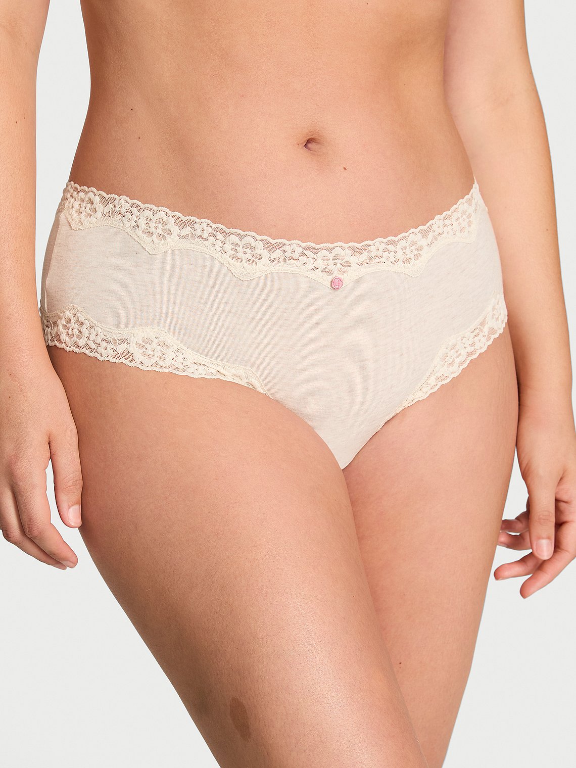 Cheeky de algodón suave con ribete de encaje - Victoria's Secret