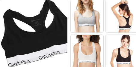 Calvin Klein F3785 - Bralette de algodón moderno para mujer