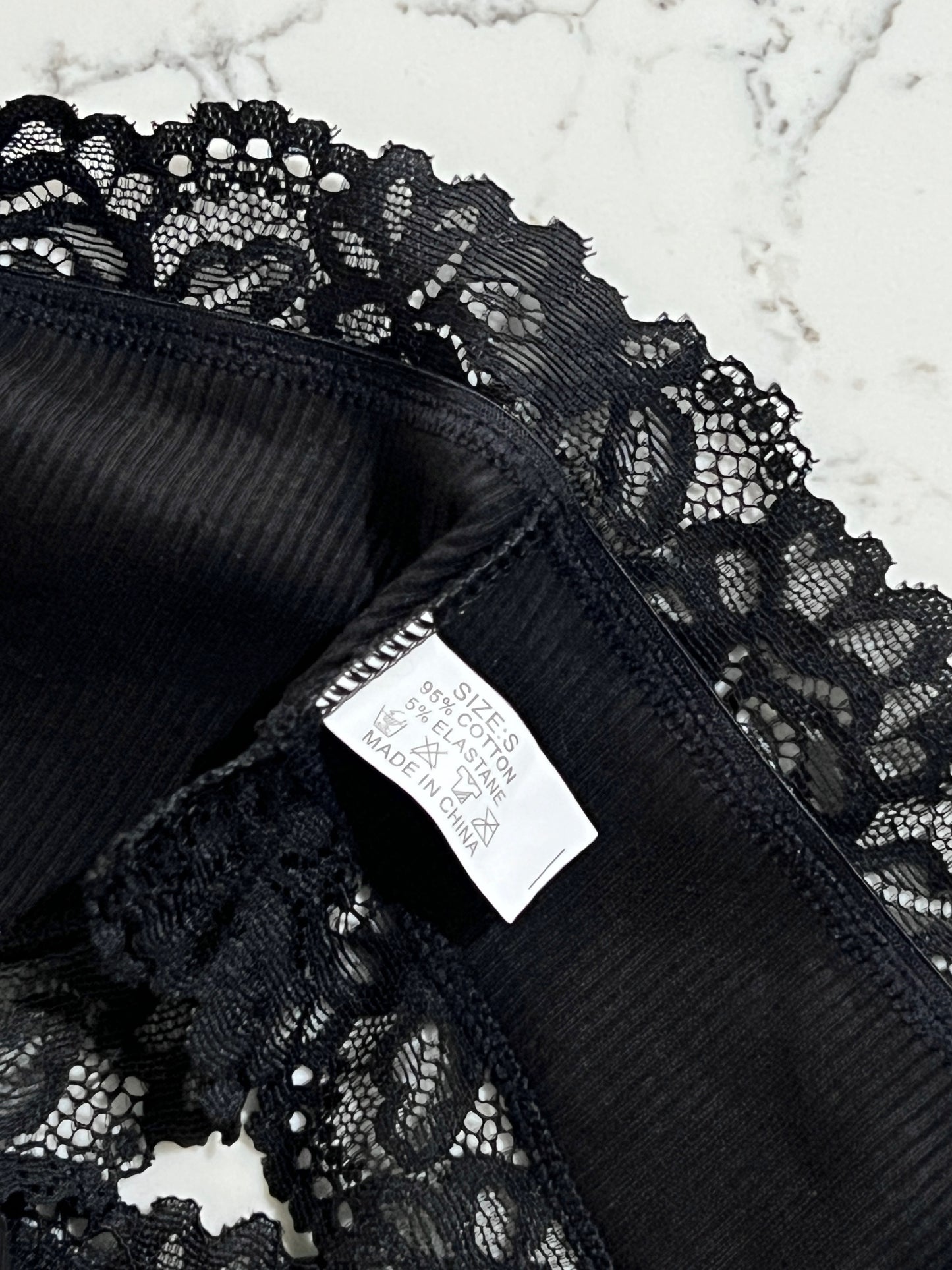 FINETOO Cacheteros de algodón con ribete de encaje