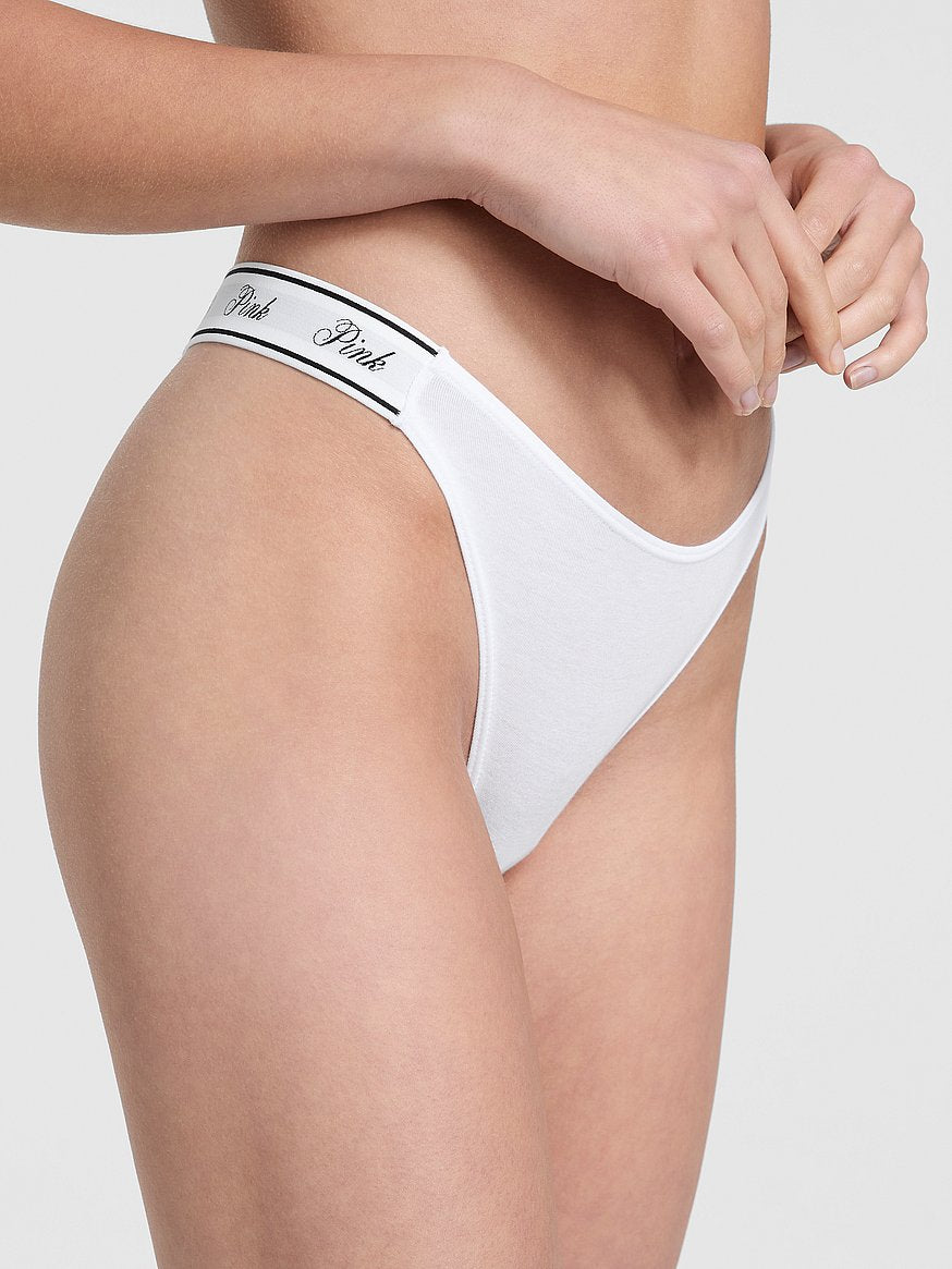 Tangas de Algodón con Logo de Pink by Victoria's Secret