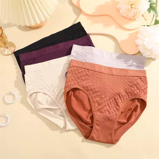 FINETOO Paquete de 5 bragas estilo bikini con cintura alta y cobertura total