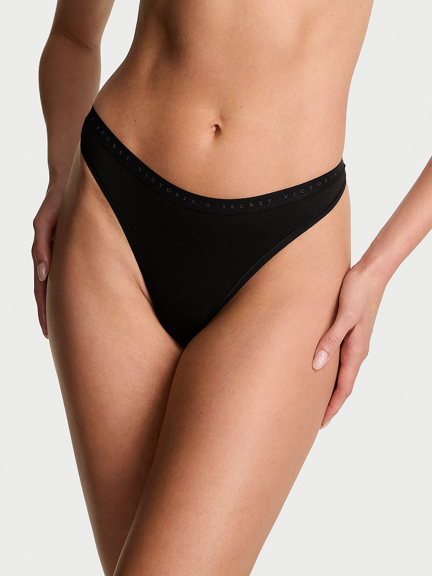 Tanga de algodón suave pierna alta Pink - Victoria's Secret
