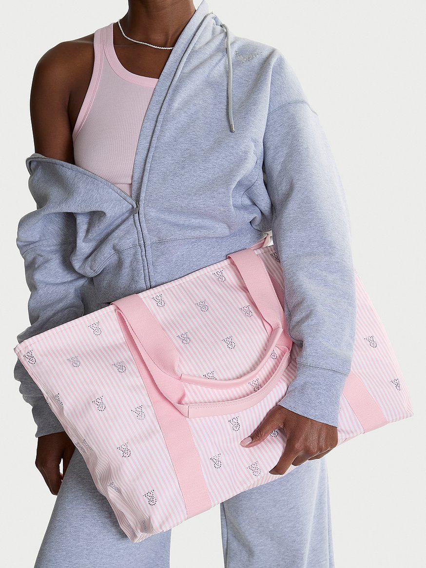 Bolsa de Playa Grande de Material Impermeable con Logos Brillantes by Victoria's Secret