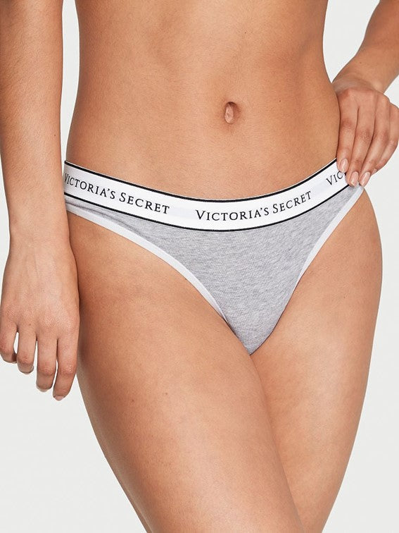 Tangas de algodón clásica de cintura elástica con logo by Victoria's Secret