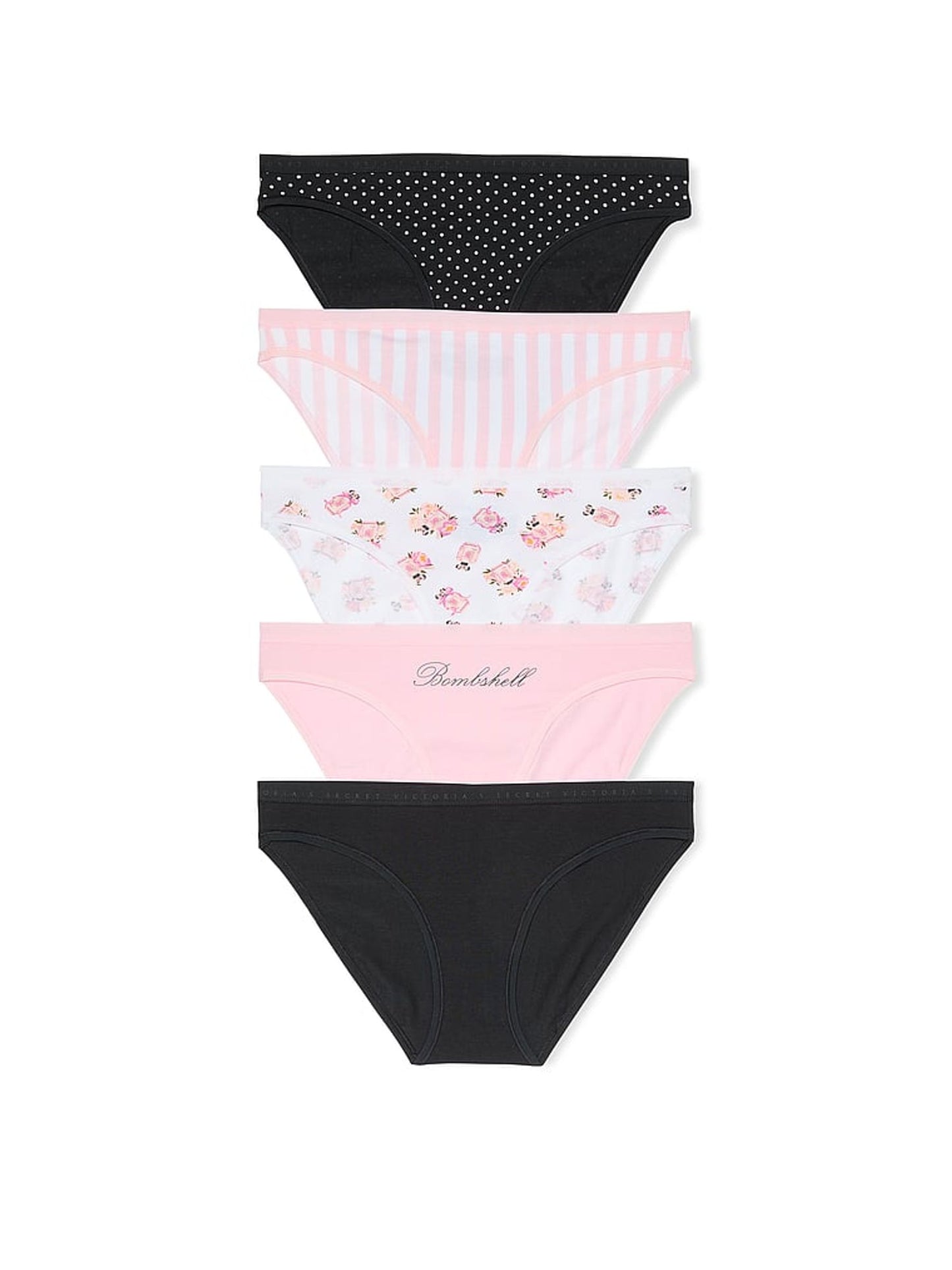 Panty de algodón estilo bikini pierna alta by Victoria's Secret - Talla XL