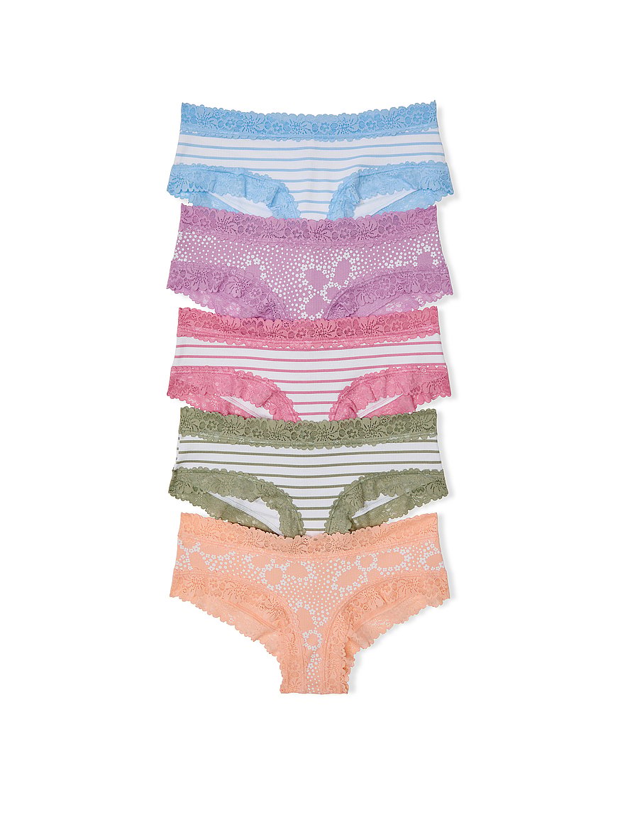 Cheeky de algodón con ribete de encaje Pink - Victoria's Secret