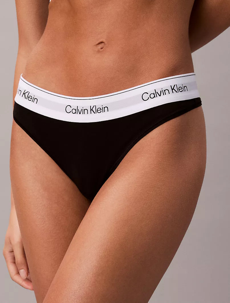 CALVIN KLEIN Tanga de algodón con elástico grueso - Talla L