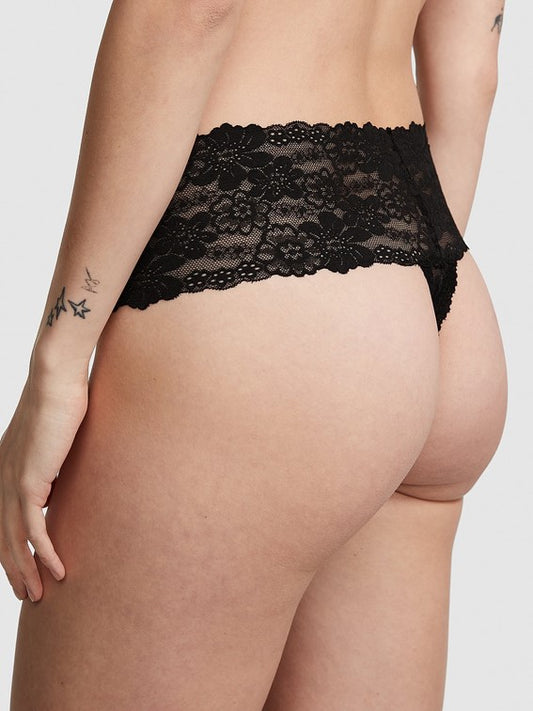 Tanga de encaje negra XS Pink, Victoria´Secret