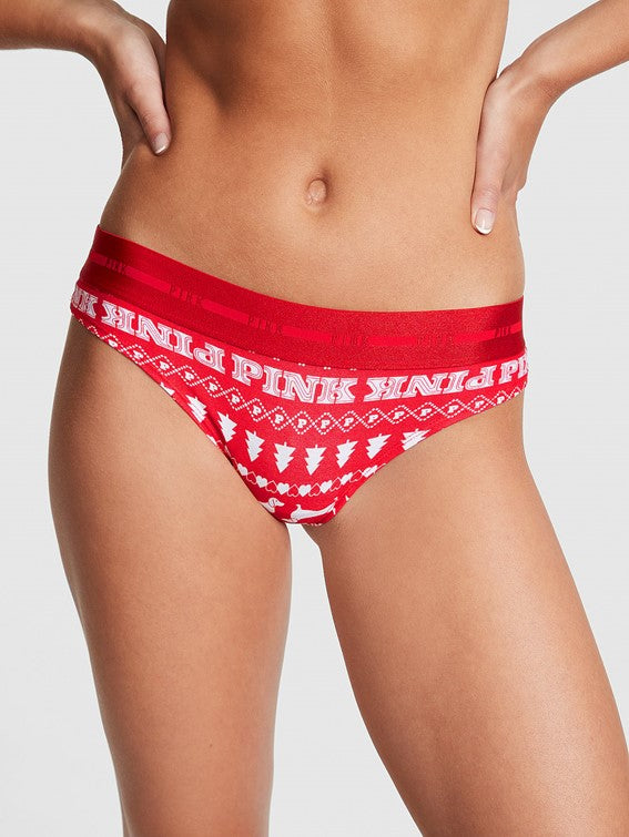 Tanga de algodón navideñas con Logo Victoria's Secret Talla L