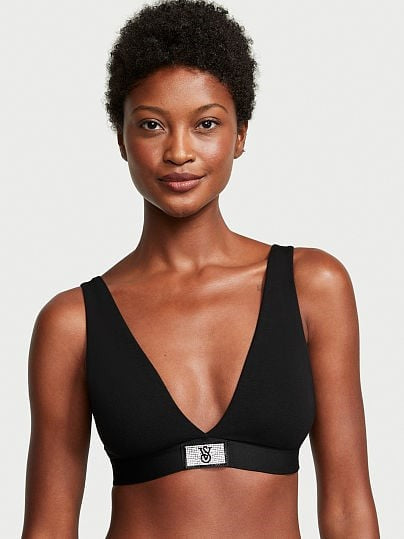 Bralette escotado de Algodón con Parche brillante Victoria´s Secret