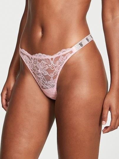 Tanga encaje con correa brillante Victoria's Secret