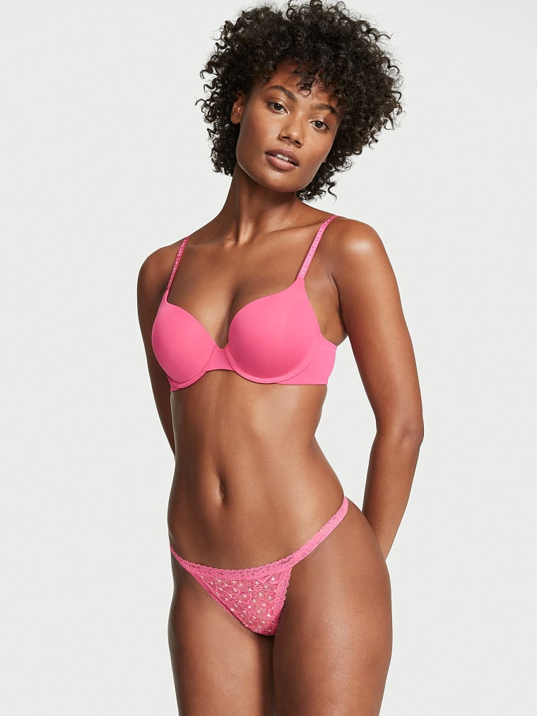 Hilos de encaje con puntos de varios colores Victoria's Secret