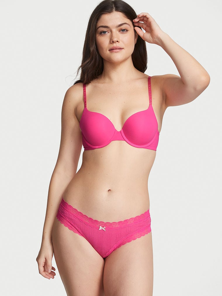 Bragas cheeky de algodón con cintura de encaje Victoria´s Secret