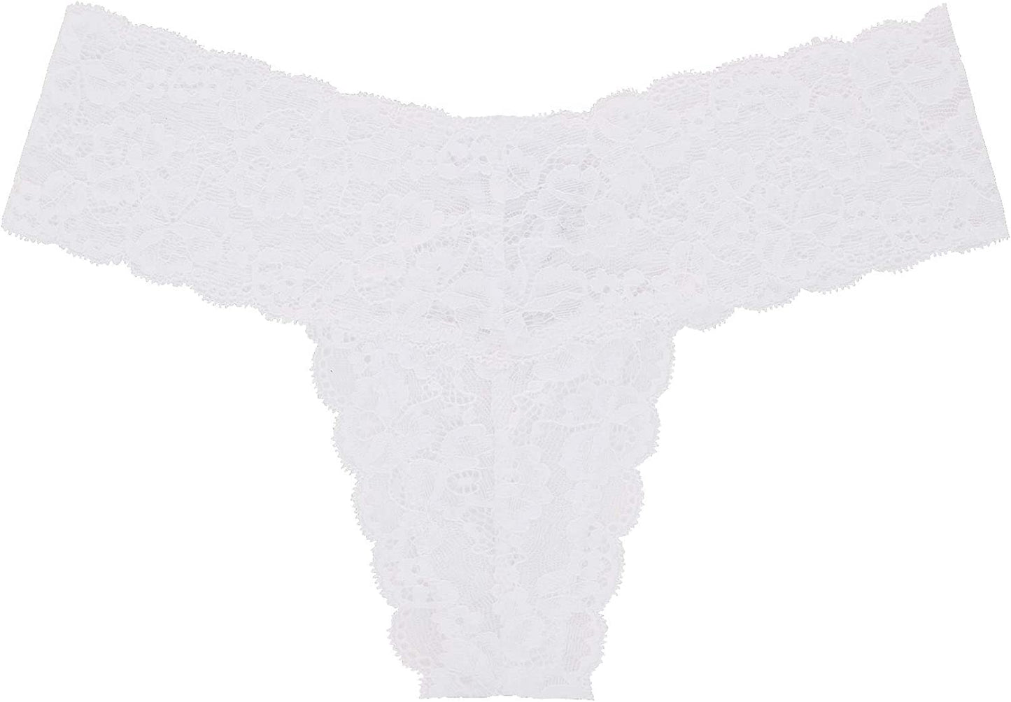 Tanga sexy de encaje elástico suave floral Rene Rofe