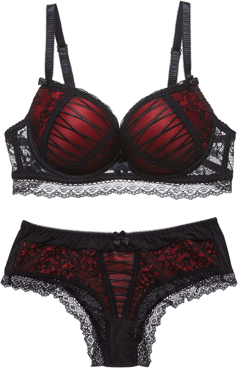 SHISUTA Conjunto de brasier sexy para mujer, brasier de encaje con aros y sujetadores de uso diario