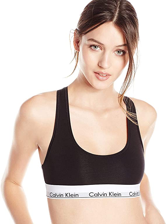 Calvin Klein F3785 - Bralette de algodón moderno para mujer