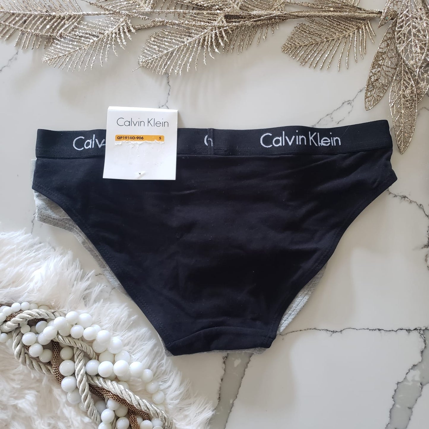 Calvin Klein Bikini de algodón con logotipo en elástico